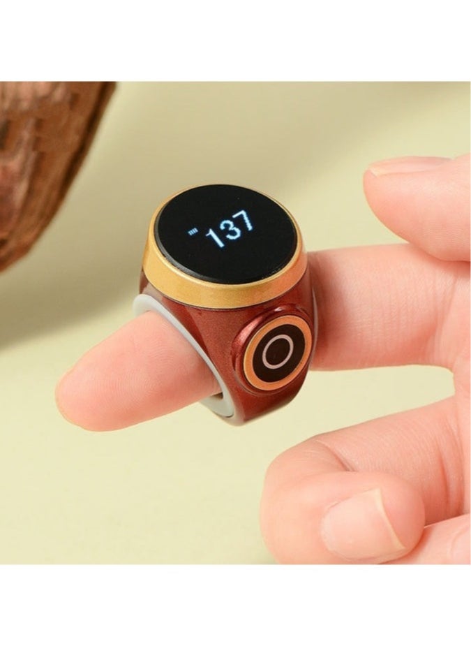 Generic Tasbeeh Ring Muslim Islamic Prayer OLED Display Four-Digit Display, Adjustable Sizes 22mm 20mm and 18mm  - Image 3