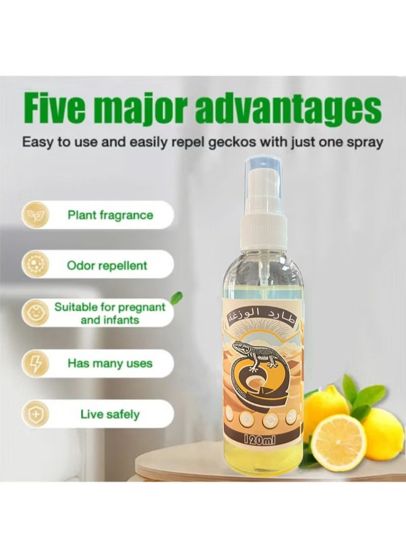 جيكو بخاخ طارد للوزغ - تركيبة تدوم طويلاً، يطرد الوزغ والآفات بفعالية، مناسب للمنزل/المطبخ، مناسب لمجموعة متنوعة من طاردات الحشرات (العناكب والصراصير والنمل)، سهل الرش - 120 مل - Image 2