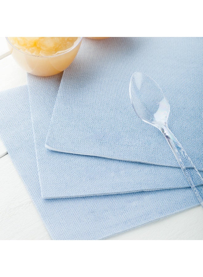 Restaurantware Luxenap 15.75 Inch Disposable Napkins, 600 Soft Linen Like Napkins - Absorbent, Air Laid, Blue Denim Inspired Paper Cloth Like Napkins, Pre-folded, For Dinner Party Guests  - Image 3