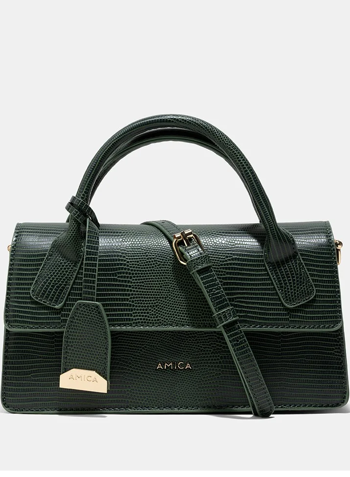 أميكا AMICA Mia Structured Mini Bag - Teal Green