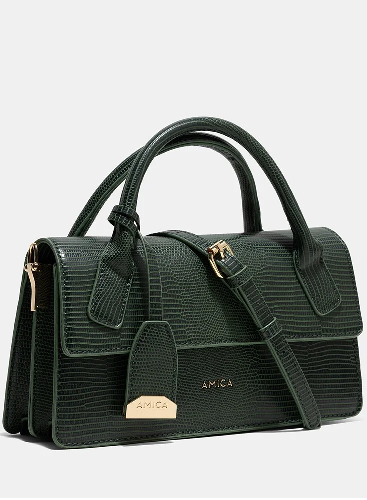 أميكا AMICA Mia Structured Mini Bag - Teal Green