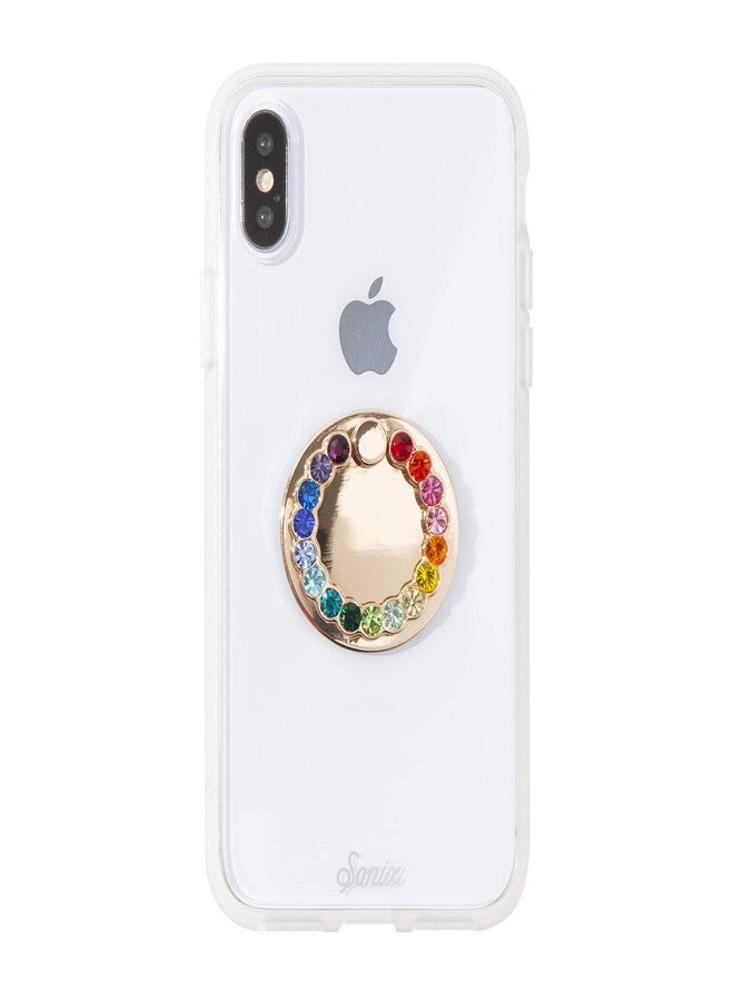 Sonix Embellished Crystal Rhinestone Phone Ring and Stand (Gold, Rainbow) - Image 2