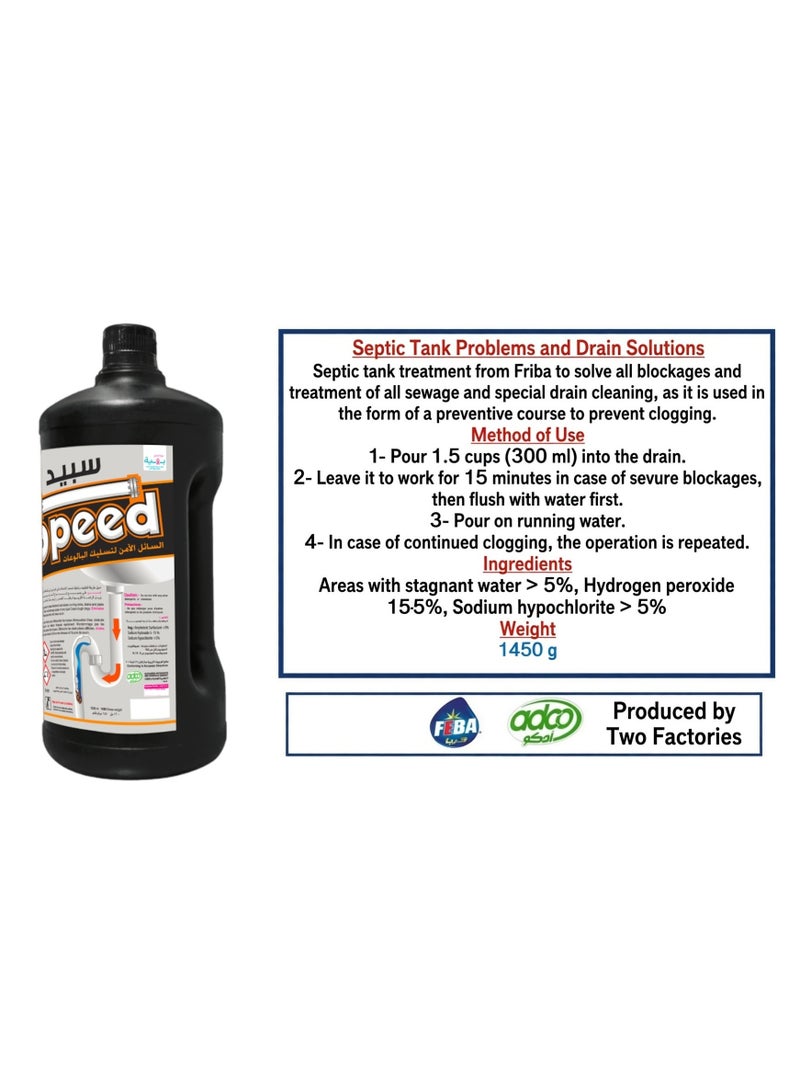 Speed Liquid Drain Block Opener Drain Cleaner 1450 G - Image 3