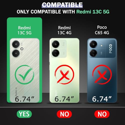 EITANSHA CREATION Back Cover for Redmi 13C 5G / Poco M6 5G | Shockproof Military Grade Protection | Back Case for Redmi 13C 5G - Image 2