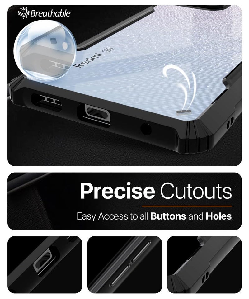 EITANSHA CREATION Back Cover for Redmi 13C 5G / Poco M6 5G | Shockproof Military Grade Protection | Back Case for Redmi 13C 5G - Image 4