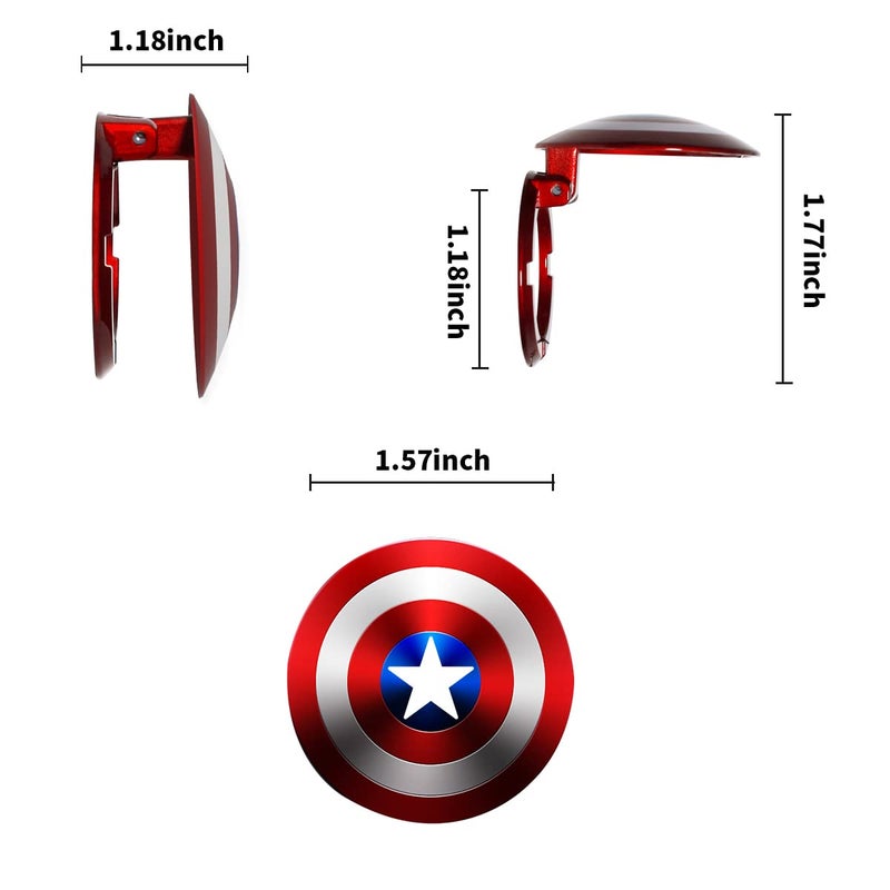 OFFCURVE Captain America Car Engine Start Button Cover, Metal General Engines Ignition Switch Finish Cover, Auto Start Ring Cover - Image 5