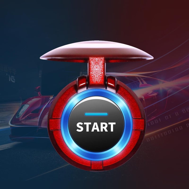OFFCURVE Captain America Car Engine Start Button Cover, Metal General Engines Ignition Switch Finish Cover, Auto Start Ring Cover - Image 3
