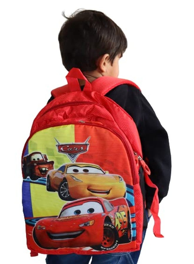 Stylbase Lightweight Polyester Casual Kids School Bag for Boys And Girls Car Cartoon Printed Waterproof Backpack Bag Ideal for Small Kids Bag lkg ukg nursery class 3-5 Years 14 inches - Image 2