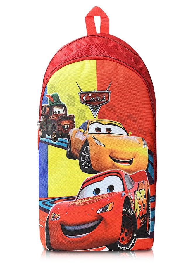 Stylbase Lightweight Polyester Casual Kids School Bag for Boys And Girls Car Cartoon Printed Waterproof Backpack Bag Ideal for Small Kids Bag lkg ukg nursery class 3-5 Years 14 inches - Image 1