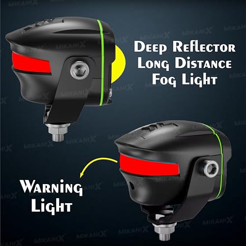 OBEROI'S TRADERS Super Bright LED Fog Light Lamp | Spot Light With Dual Color White/Yellow | High & Low Beam For Car, Bike, Scooty & ATVs - Image 4