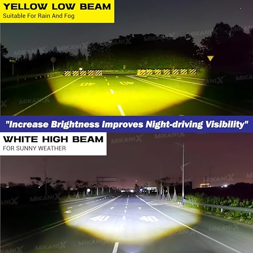 OBEROI'S TRADERS Super Bright LED Fog Light Lamp | Spot Light With Dual Color White/Yellow | High & Low Beam For Car, Bike, Scooty & ATVs - Image 2