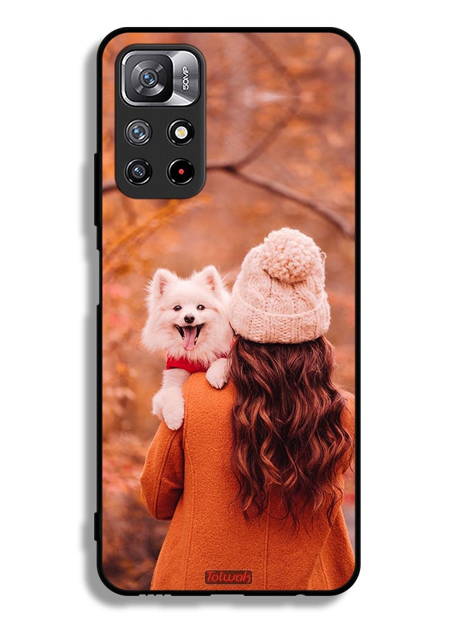 Tolwak Xiaomi Redmi Note 11 4G Protective Case Cover Holding Puppy - Image 2