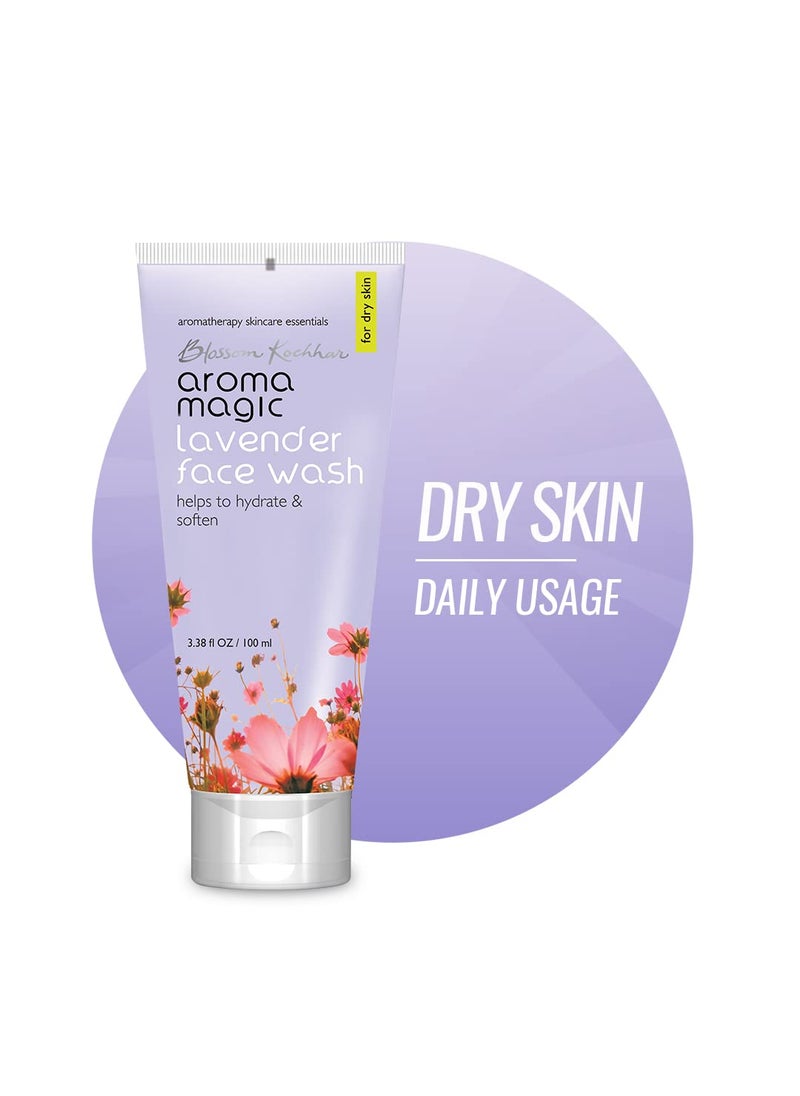 Aroma Magic - Aroma Magic Lavender Face Wash | Hydrates & Softens Skin | Helps Prevent Aging | Soothing & Refreshing Facial Cleanser | for Dry Skin | 3.38 Fl Oz/100ml - Image 1