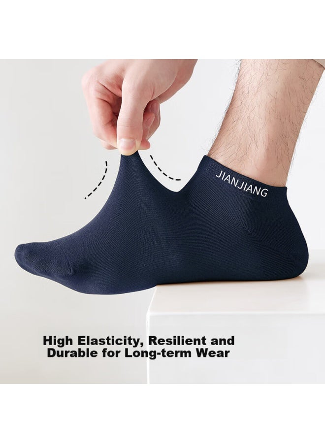 Athlete Jianjiang 7A Antibacterial Men'S Socks Men'S Summer Short Socks Men'S Cotton Socks Breathable High Elastic Wear-Resistant Sports 6 Pairs Pack - Image 5
