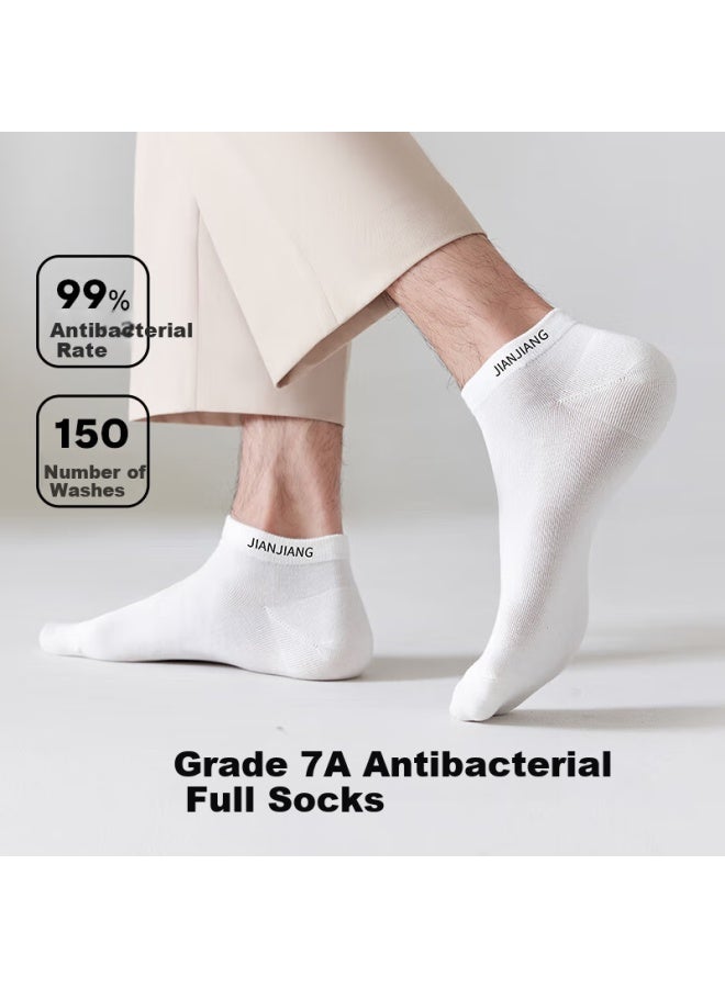 Athlete Jianjiang 7A Antibacterial Men'S Socks Men'S Summer Short Socks Men'S Cotton Socks Breathable High Elastic Wear-Resistant Sports 6 Pairs Pack - Image 4