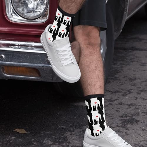 YISHOW Pitbull Dog Men's Unisex Novelty Crew Socks Fun Crazy Dress Socks - Image 5