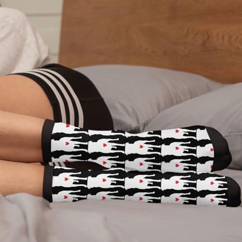 YISHOW Pitbull Dog Men's Unisex Novelty Crew Socks Fun Crazy Dress Socks - Image 4