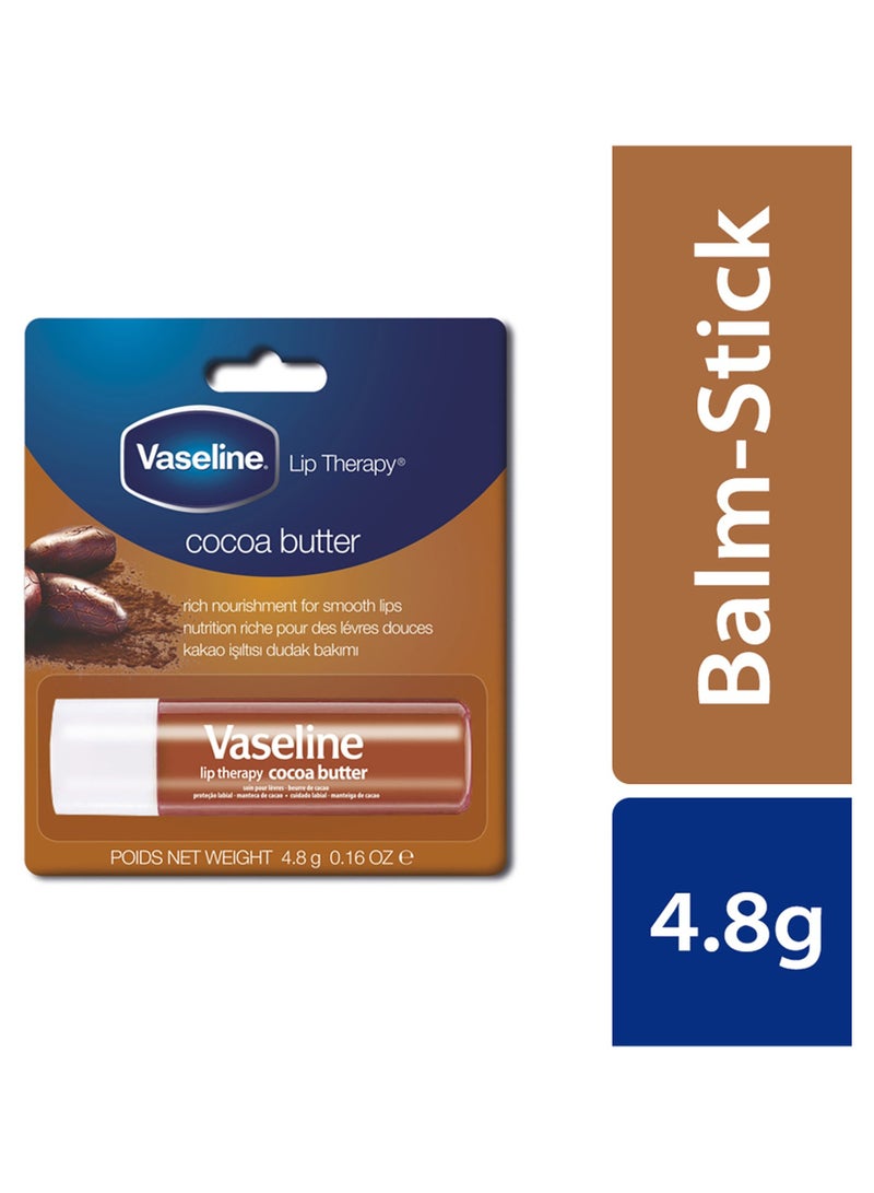 فازلين مرطب شفاه ليب ثيرابي لمعالجة الشفاه بخلاصة زبدة الكاكاو من فازلين، 4.8 جرام - Image 2