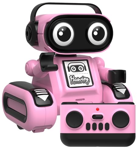 Hasviey Robot Toys for Girls Rechargeable Remote Control Toys for Girls 57 Kids Toy Robots with AutoDemo Recording Repeat Flexible Head Arms Dance Music Gift Ideas for Birthday Xmas Pink - Image 1