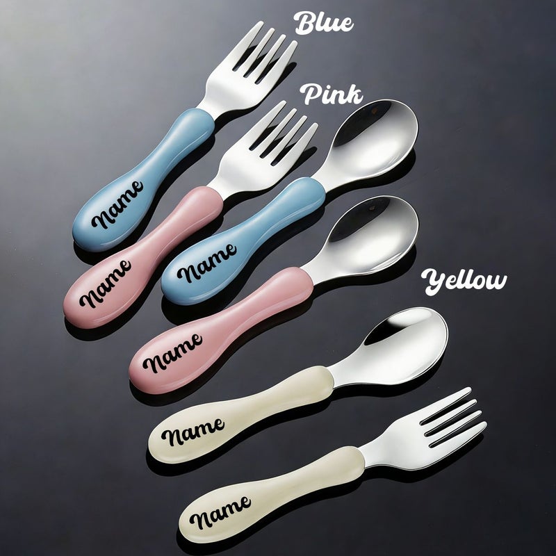 Blue Custom Spoon Fork Set Stainless Steel Cutlery Gift With Storage Case Daily Meals 2sets - Image 4
