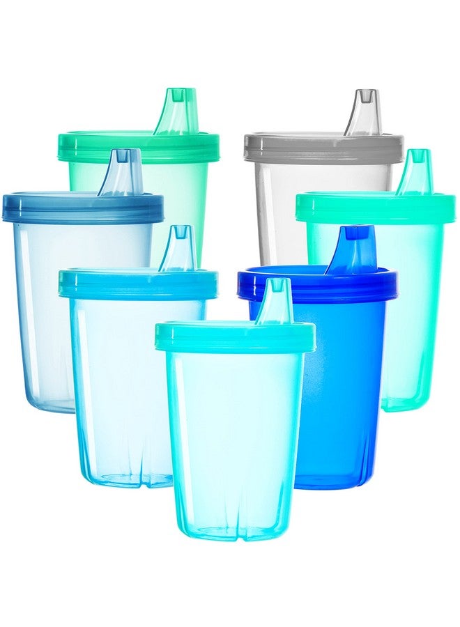 Youngever 7 Pack Kids Sippy Cups, Sippy Cups for Infant, Kids, Toddler, 7 Coastal Colors Sippy Cups - Image 1