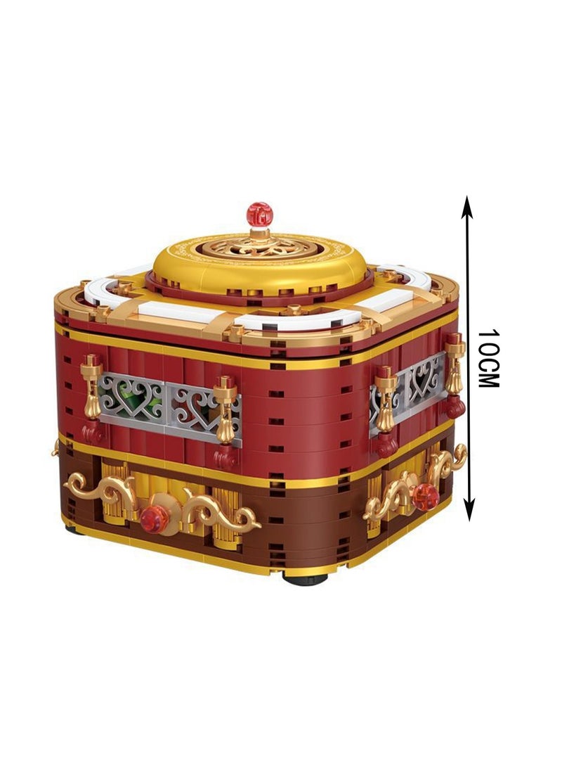 Red Gift Box Puzzle Model Set Building Blocks Creative Diy Simulation Collection Building Assembly Toys Children'S Gift  - Image 2
