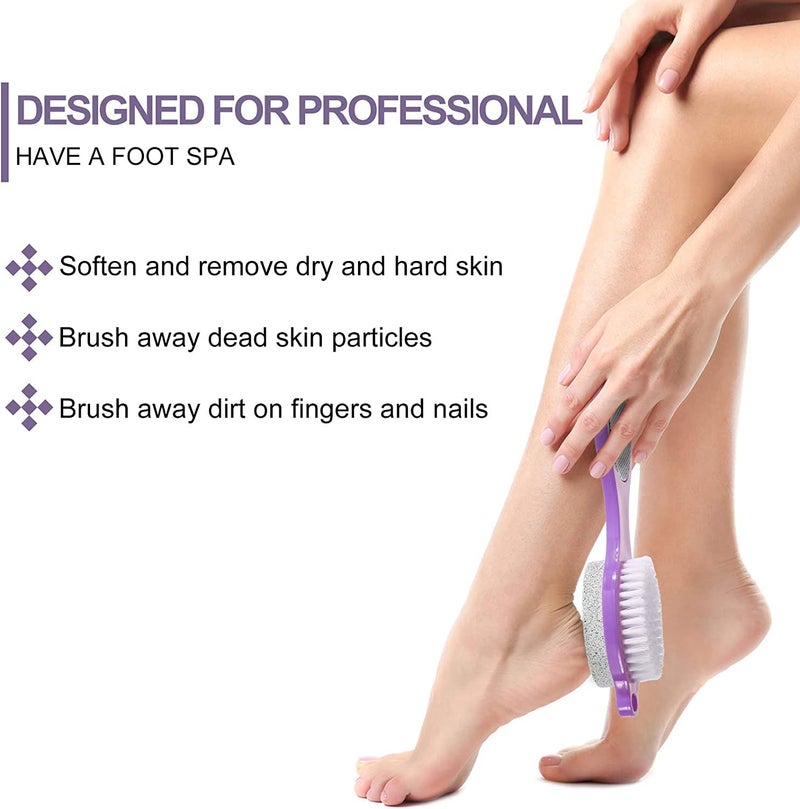 Maple Premium 4 in 1 Multi-Use Foot Care File, Foot Rasps, Brush, Pumice, Scrubber, Exfoliator, Callus Remover, Pedicure & Manicure Paddle, Pumice Stone, For Feet, Hand, Toes, Nails Cleaning Brush - Image 5