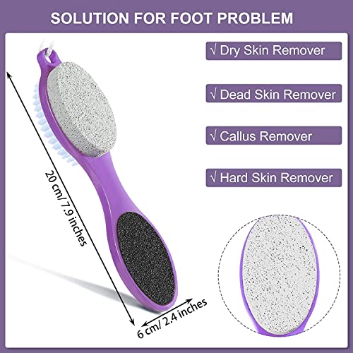 Maple Premium 4 in 1 Multi-Use Foot Care File, Foot Rasps, Brush, Pumice, Scrubber, Exfoliator, Callus Remover, Pedicure & Manicure Paddle, Pumice Stone, For Feet, Hand, Toes, Nails Cleaning Brush - Image 3