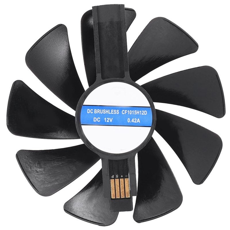 GPU Cooling Fan 95mm Black - 100000 Hour Lifespan 3500RPM Hydraulic Bearing Replacement GPU Fan for AMD RX NITRO Series Graphics Cards - Image 1