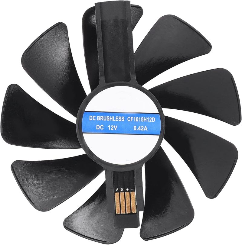 GPU Cooling Fan 95mm Black - 100000 Hour Lifespan 3500RPM Hydraulic Bearing Replacement GPU Fan for AMD RX NITRO Series Graphics Cards - Image 2