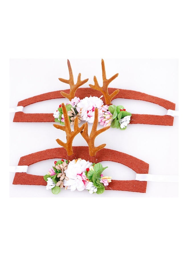 Loquat Pet Headdress Antlers Decorative Hat Multicolour 22x7x10cm - Image 5