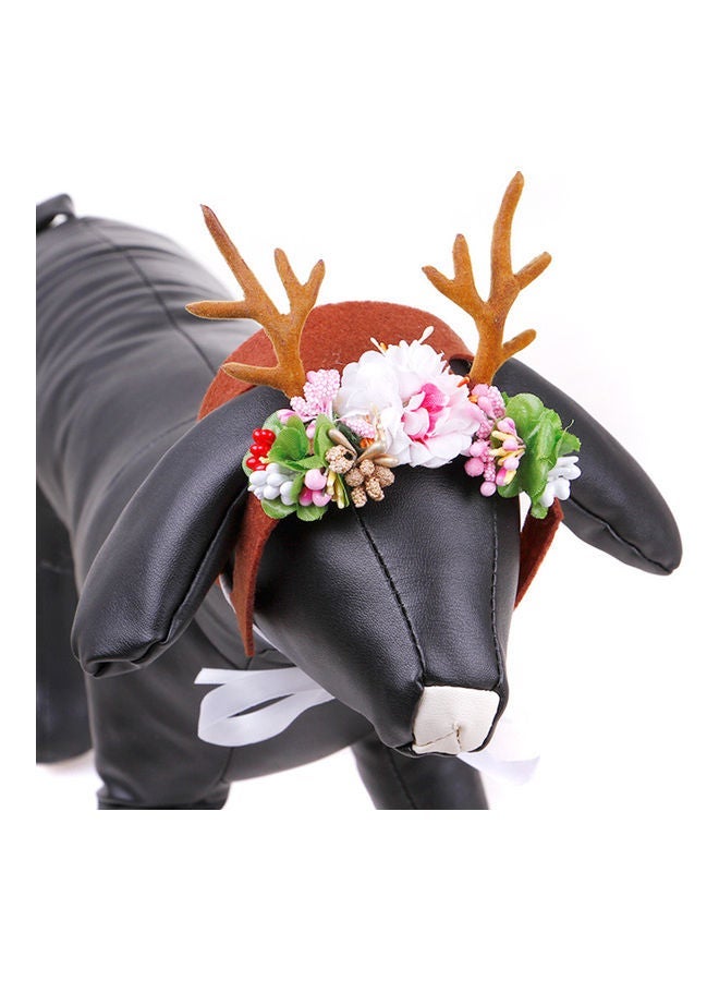 Loquat Pet Headdress Antlers Decorative Hat Multicolour 22x7x10cm - Image 3