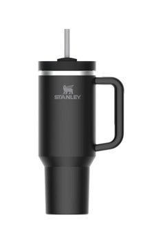 Stanley Quencher H2.0 FlowState Vacuum Insulated Tumbler – 40oz Black Stainless Steel Travel Mug with Leakproof Lid & Reusable Straw – Double-Walled, Durable, BPA-Free – Keeps Drinks Hot for 7 Hours & Cold for 24 Hours – Eco-Friendly, Portable, Ideal for Office, Travel, or Gym Use  - Image 2