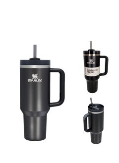 Stanley Quencher H2.0 FlowState Vacuum Insulated Tumbler – 40oz Black Stainless Steel Travel Mug with Leakproof Lid & Reusable Straw – Double-Walled, Durable, BPA-Free – Keeps Drinks Hot for 7 Hours & Cold for 24 Hours – Eco-Friendly, Portable, Ideal for Office, Travel, or Gym Use  - Image 3