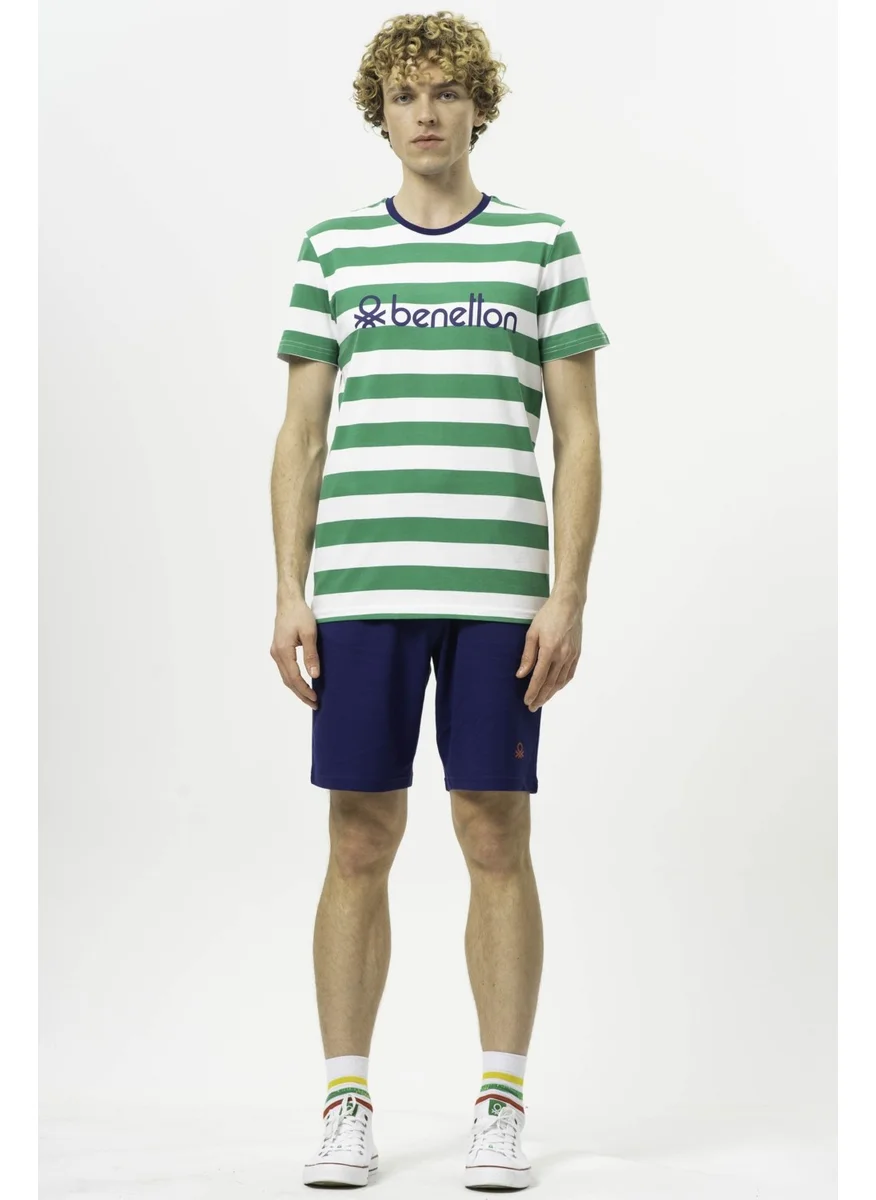 بينيتون Men's T-Shirt BNT-M20454 050