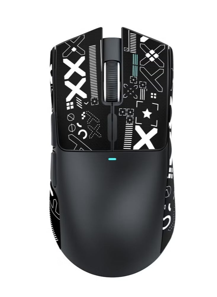 هجوم القرش ماوس ألعاب لاسلكي X11 ثلاثي الوضع - قاعدة شحن مغناطيسية، تصميم خفيف الوزن مضاد للانزلاق مع ملصق مزخرف، بدقة 22000 نقطة في البوصة، مستشعر PixArt PAW3311 - باللون الأسود - Image 2