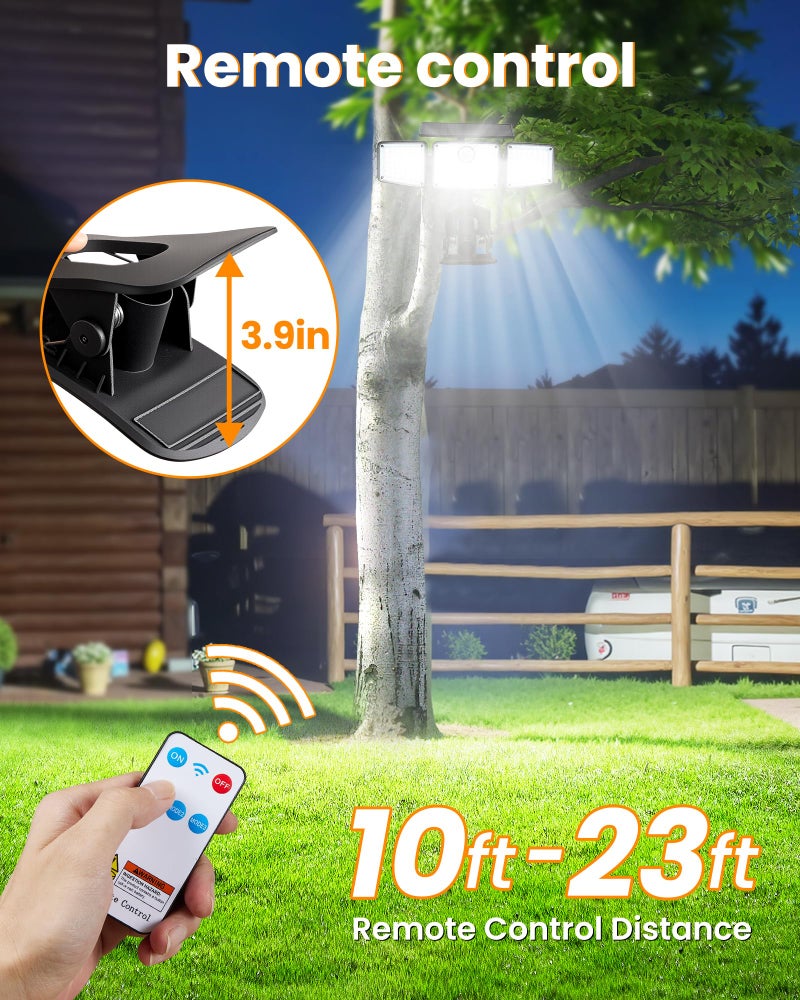 LIFENGSOLER Clip on Solar Lights for Fence, 1Second Installation Motion Sensor Security Lights with Remote Control, 270Â°Wide Angle, High Bright Solar Lights Outdoor Waterproof for Gutter Yard - Image 4