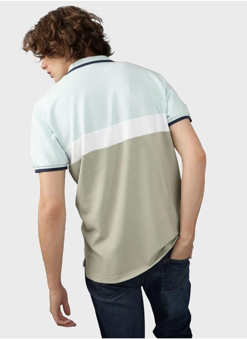 American Eagle Logo Detail Short Sleeve Polo Shirt