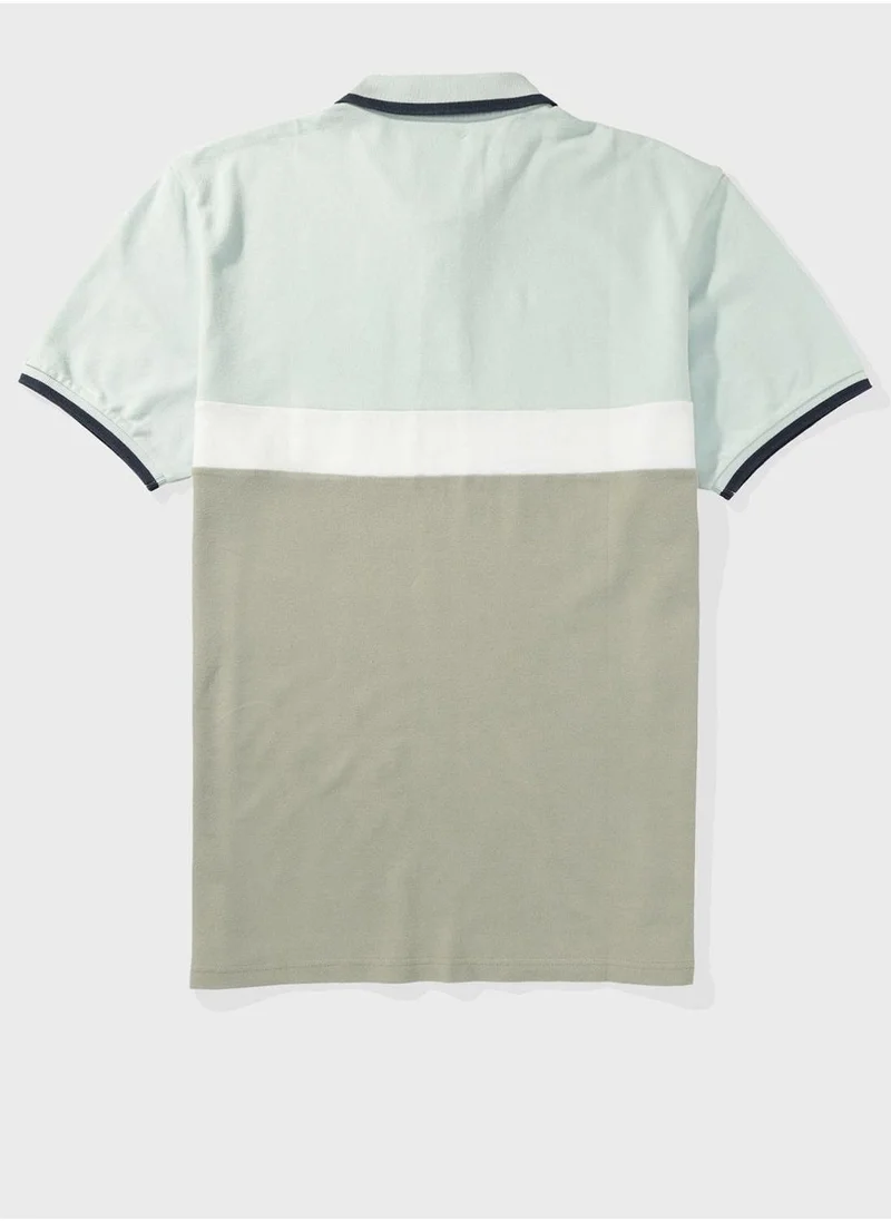 American Eagle Logo Detail Short Sleeve Polo Shirt
