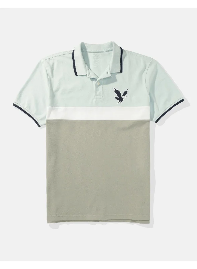 American Eagle Logo Detail Short Sleeve Polo Shirt