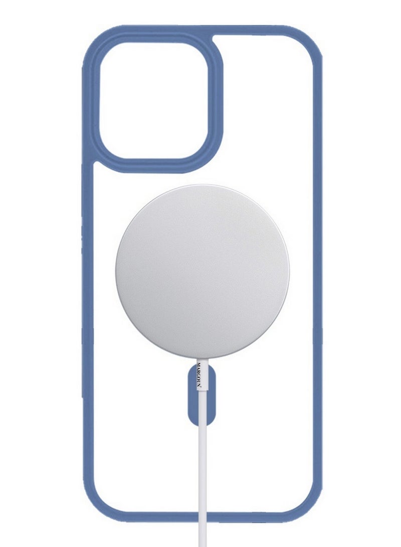 CATANES Magnetic Slim Protective Case for iPhone 15 Pro - with Wireless Charging Support - Light Blue - Image 5