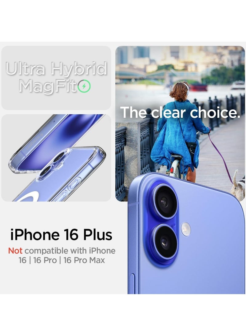Spigen Ultra Hybrid MagFit for iPhone 16 Plus Case Cover with MagSafe (2024) - White - Image 2