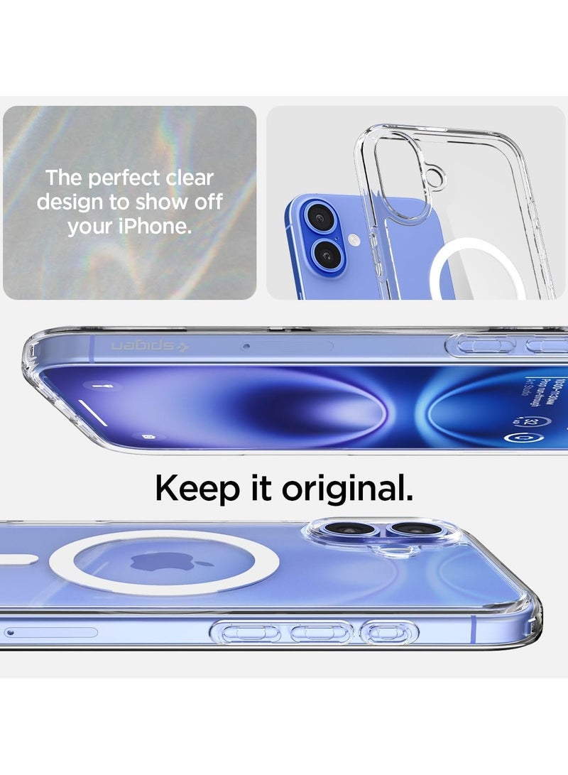 Spigen Ultra Hybrid MagFit for iPhone 16 Plus Case Cover with MagSafe (2024) - White - Image 3