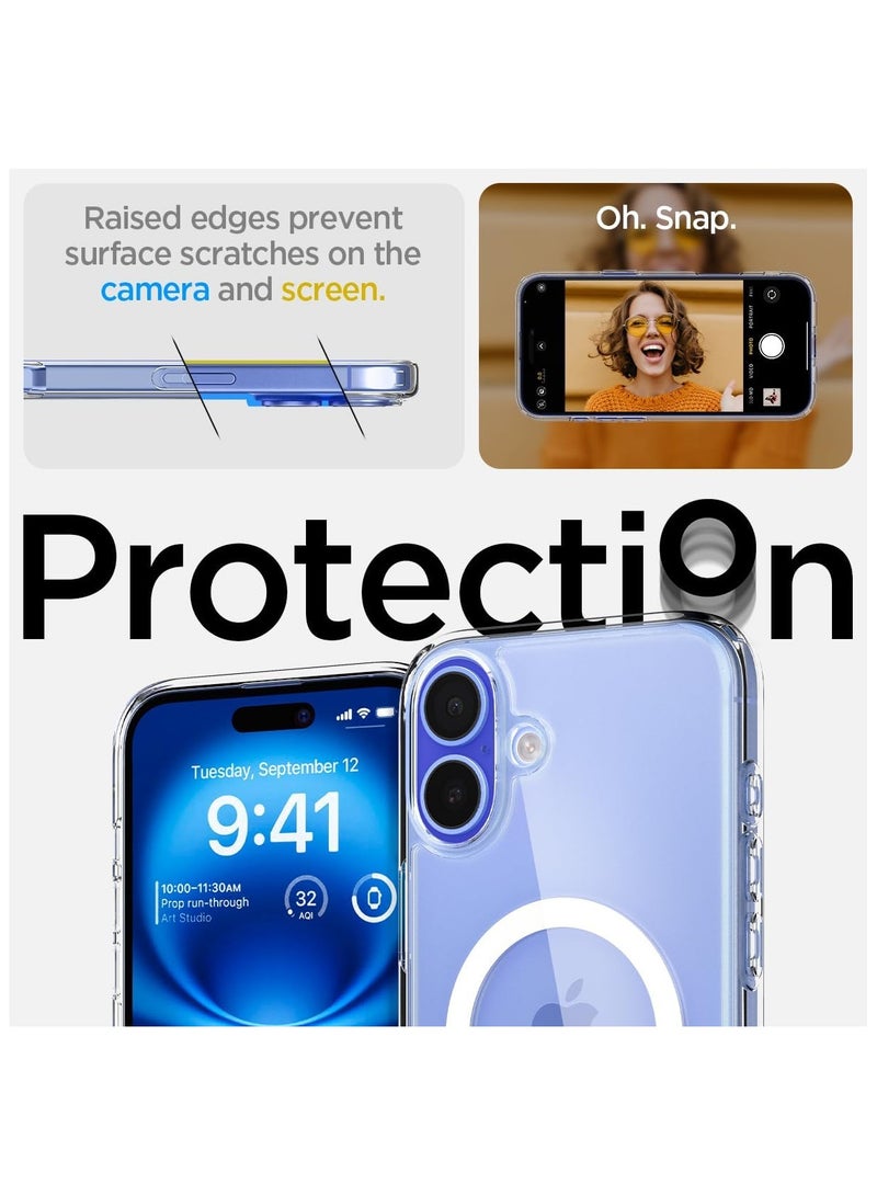 Spigen Ultra Hybrid MagFit for iPhone 16 Plus Case Cover with MagSafe (2024) - White - Image 5