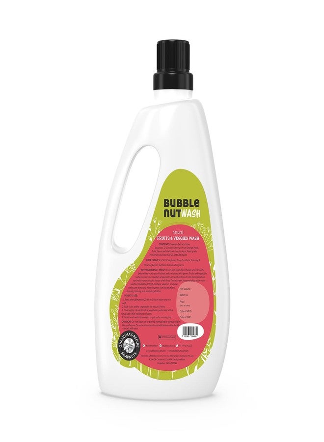 بابل نات ووش سائل غسيل الفواكه والخضراوات BubbleNut Wash (1000 مل)، عضوي، طبيعي، منظف خضراوات عشبي، مطهر لتنظيف الخضراوات - Image 2