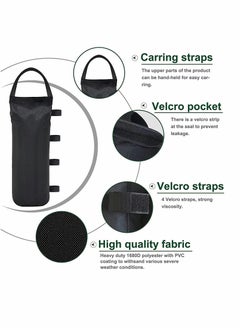 Excefore 112 LBS Extra Large Pop up Canopy Weights Sand Bags for Ez Pop up Canopy Tent Outdoor Instant Canopies, 4-Pack,Black (Without Sand) Dark Black  - Image 3