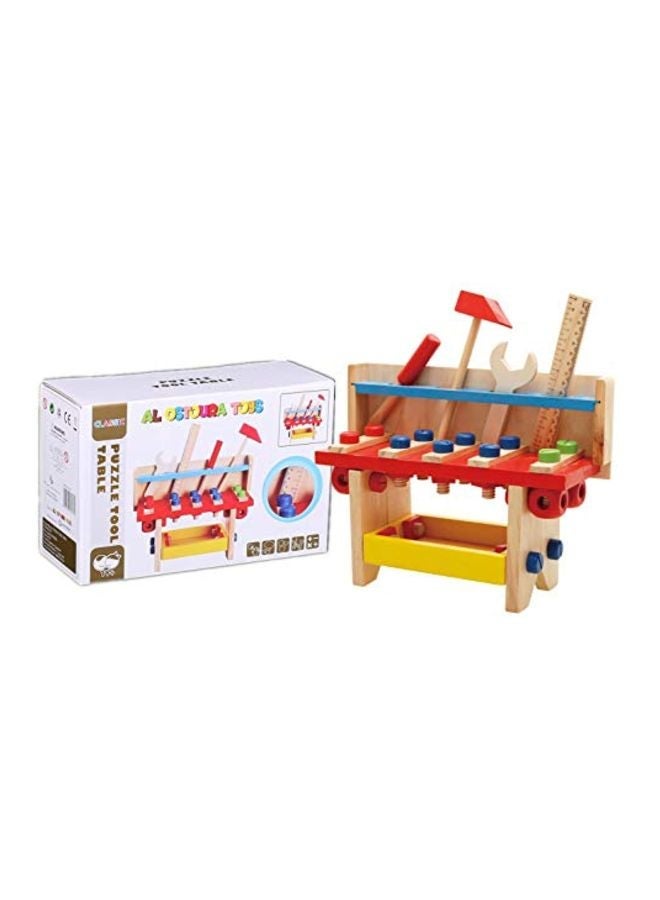 Wooden Puzzle Tool Table - Image 3