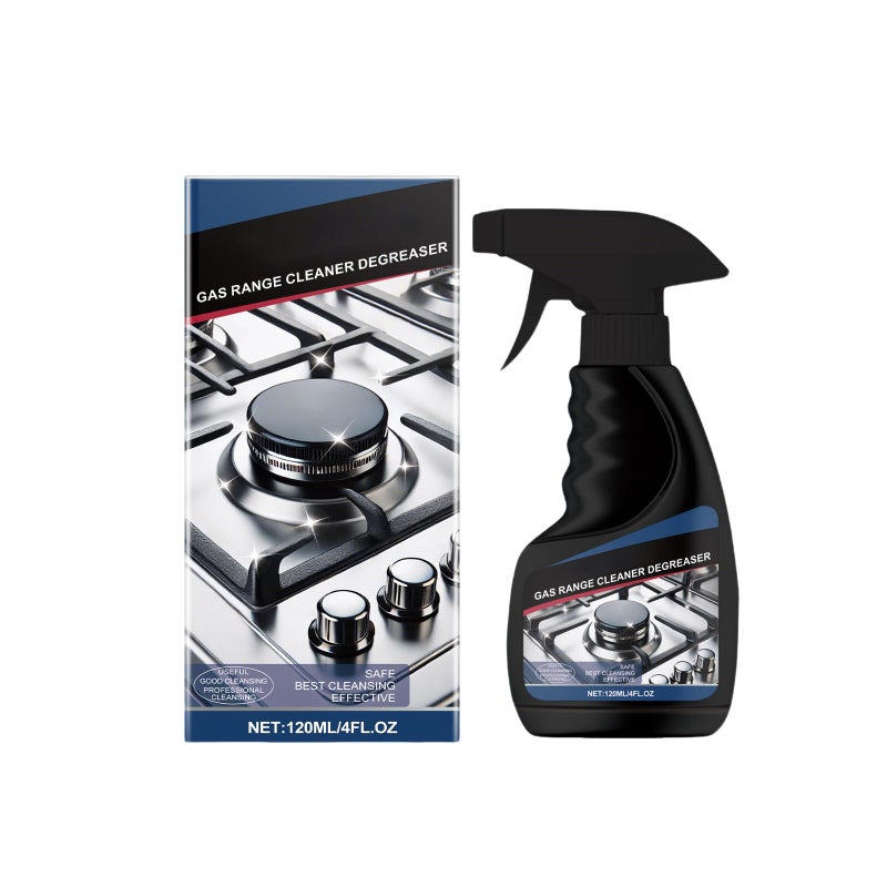 120ML Gas Range Cleaner Degreaser,Effective Clean Up Kitchen Oil Stains,Grease & Grime Remover, Kitchen Cooktop Cleaning Spray - Image 1