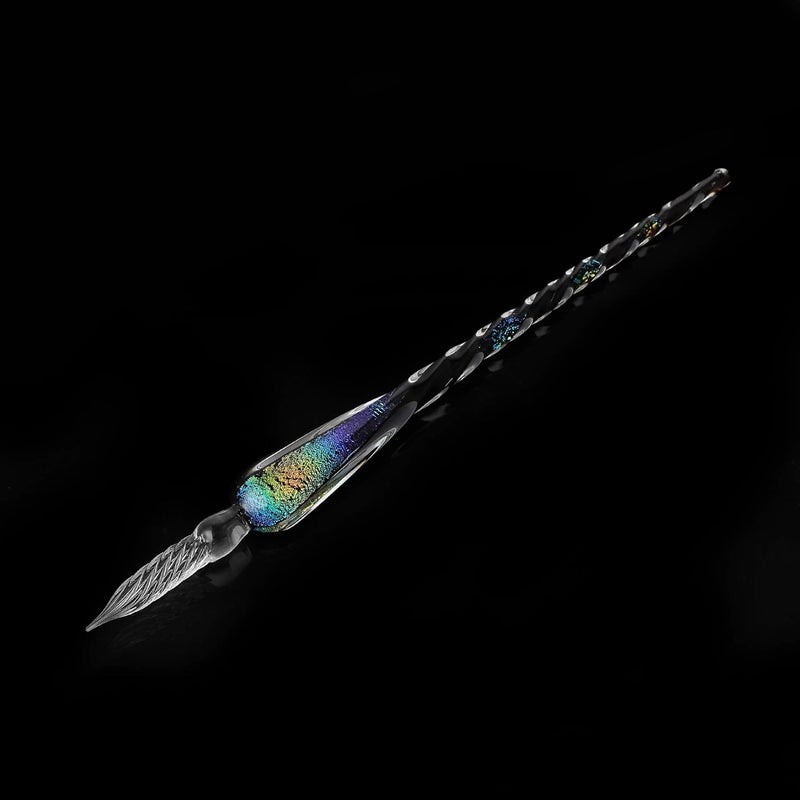 molshine Handmade Glass Dip Pen Crystal Calligraphy Pen Signature Dipped Pen for Artist Women Men Teens,Writing Drawing Decoration Gifts Rainbow - Image 3