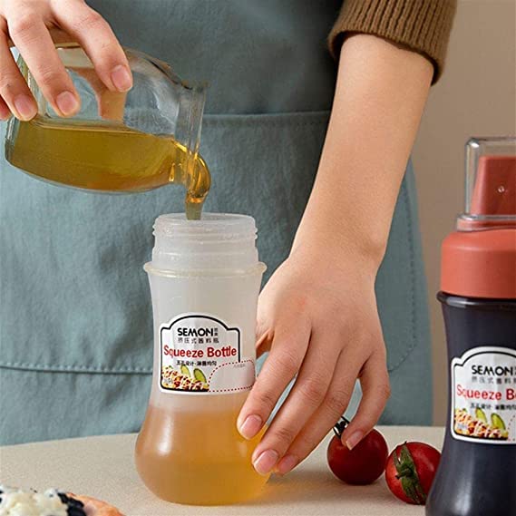 Yorten Squeeze Bottles for Sauces Refillable Condiment Porous Salad Dressing Container 5 Holes Ketchup Bottle Olive Oil Dispenser for Kitchen Use - Image 5